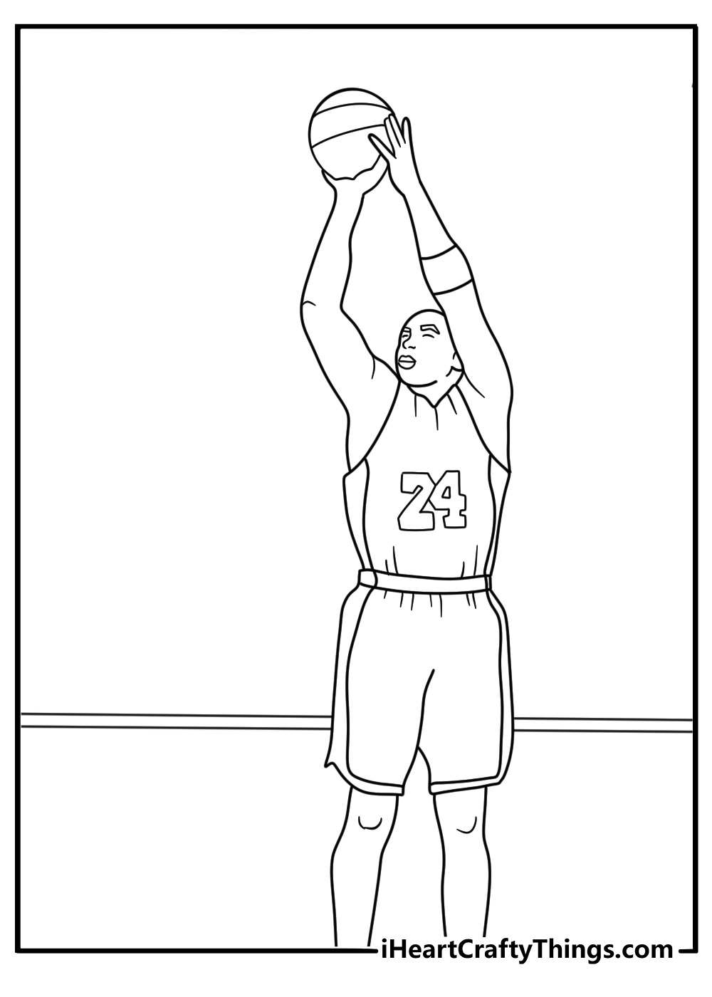 Black Mamba takes a three point shot in this free printable