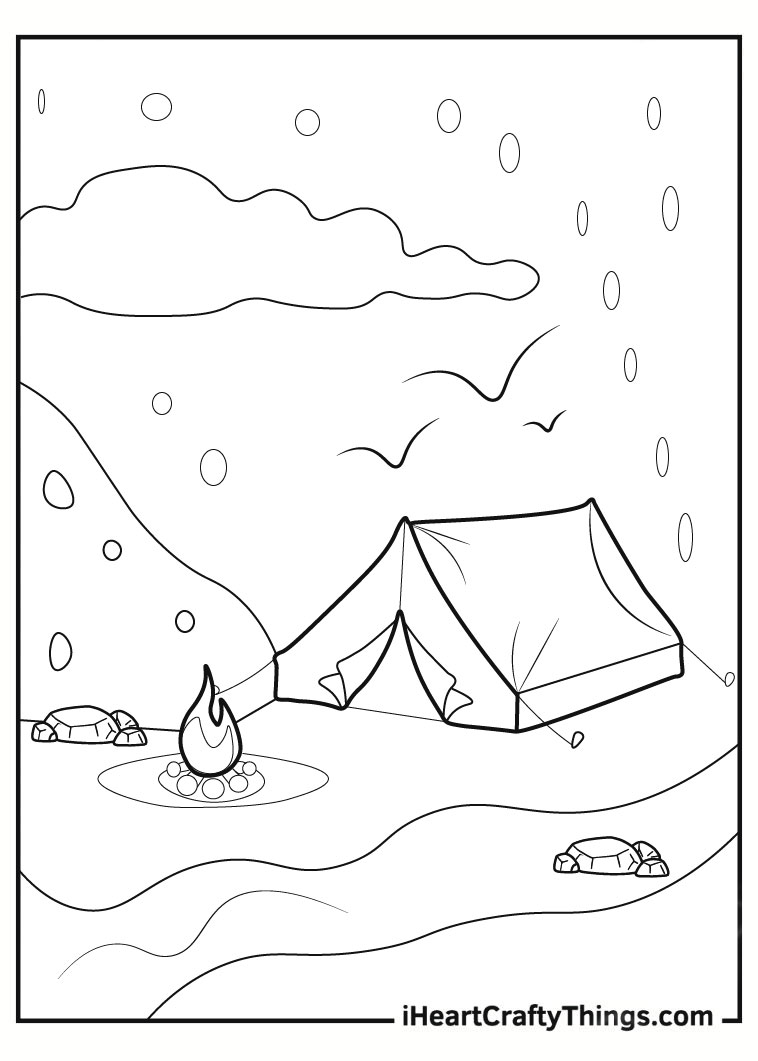 40+ Camping Coloring Pages (100% Free Printables)