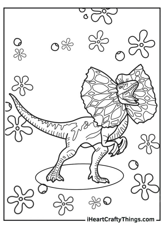 Dilophosaurus Coloring Page