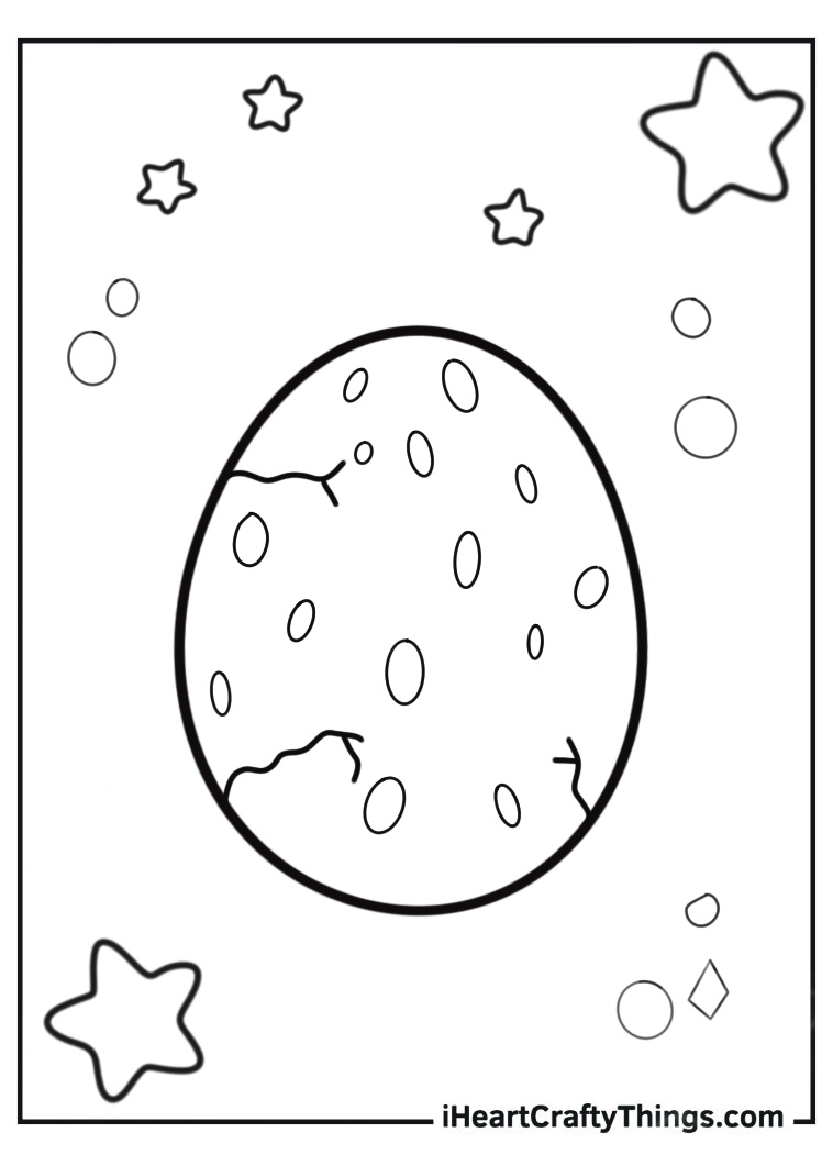 Dinosaur Egg Coloring Page