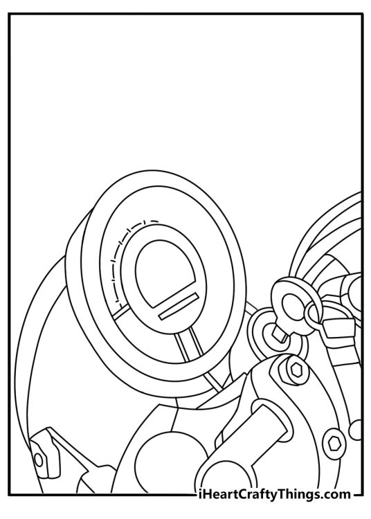 Easy motorcycle coloring page with a motorcycle key and round speedometer
