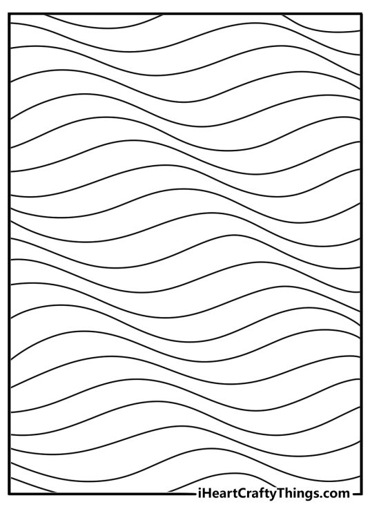 Easy stress relief coloring pages for adults with smooth arcs