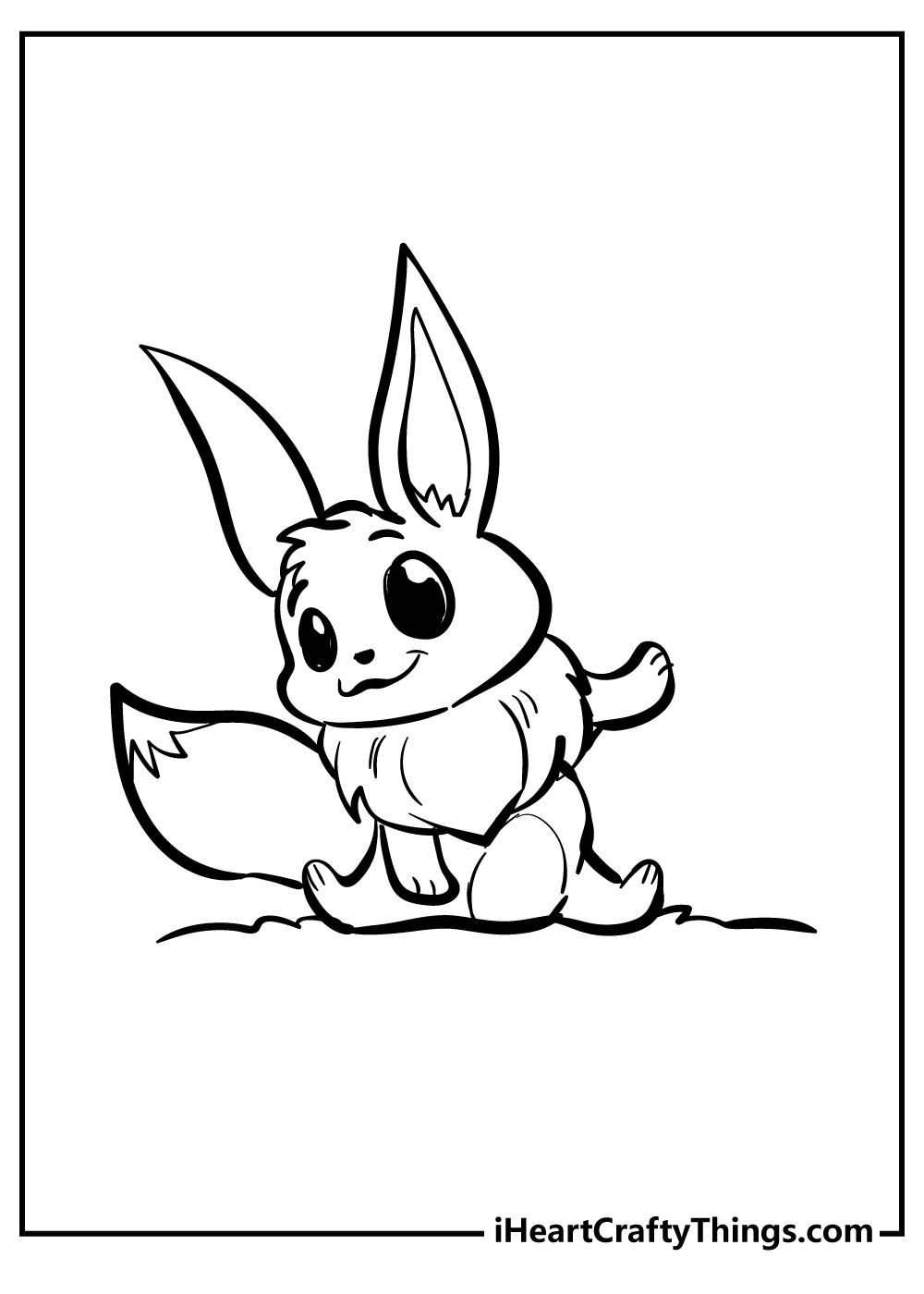 eevee pokemon coloring sheet for preschoolers