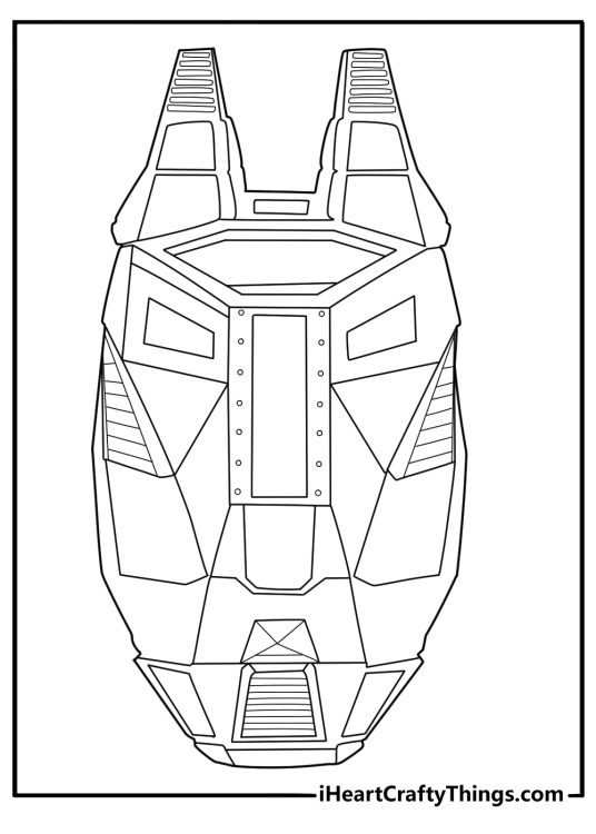 ODST drop pod landing Halo coloring sheet simple