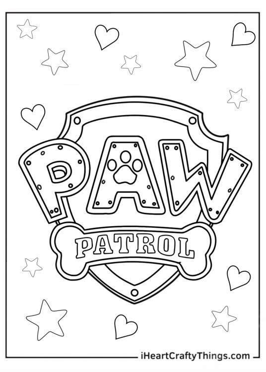 Paw Patrol Logo Coloring Sheet