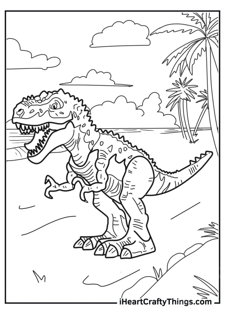 T-Rex Coloring Page