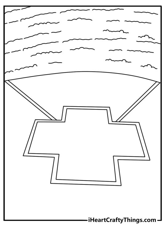 Third base coach box chalk outline baseball field coloring page