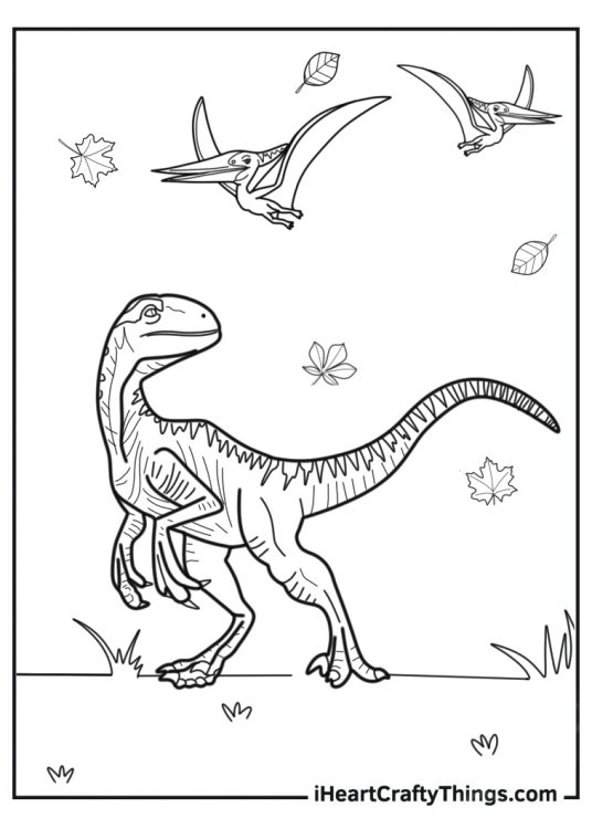 Velociraptor-Coloring-Pages-For-Dinosaurs