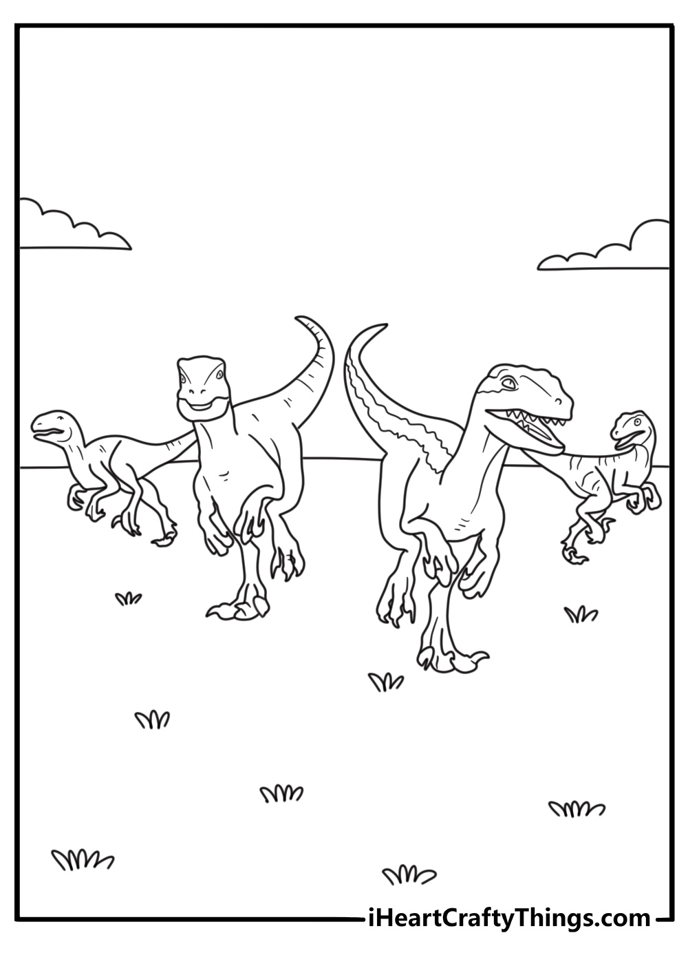30 Velociraptor Coloring Pages (Printable PDFs For Free)