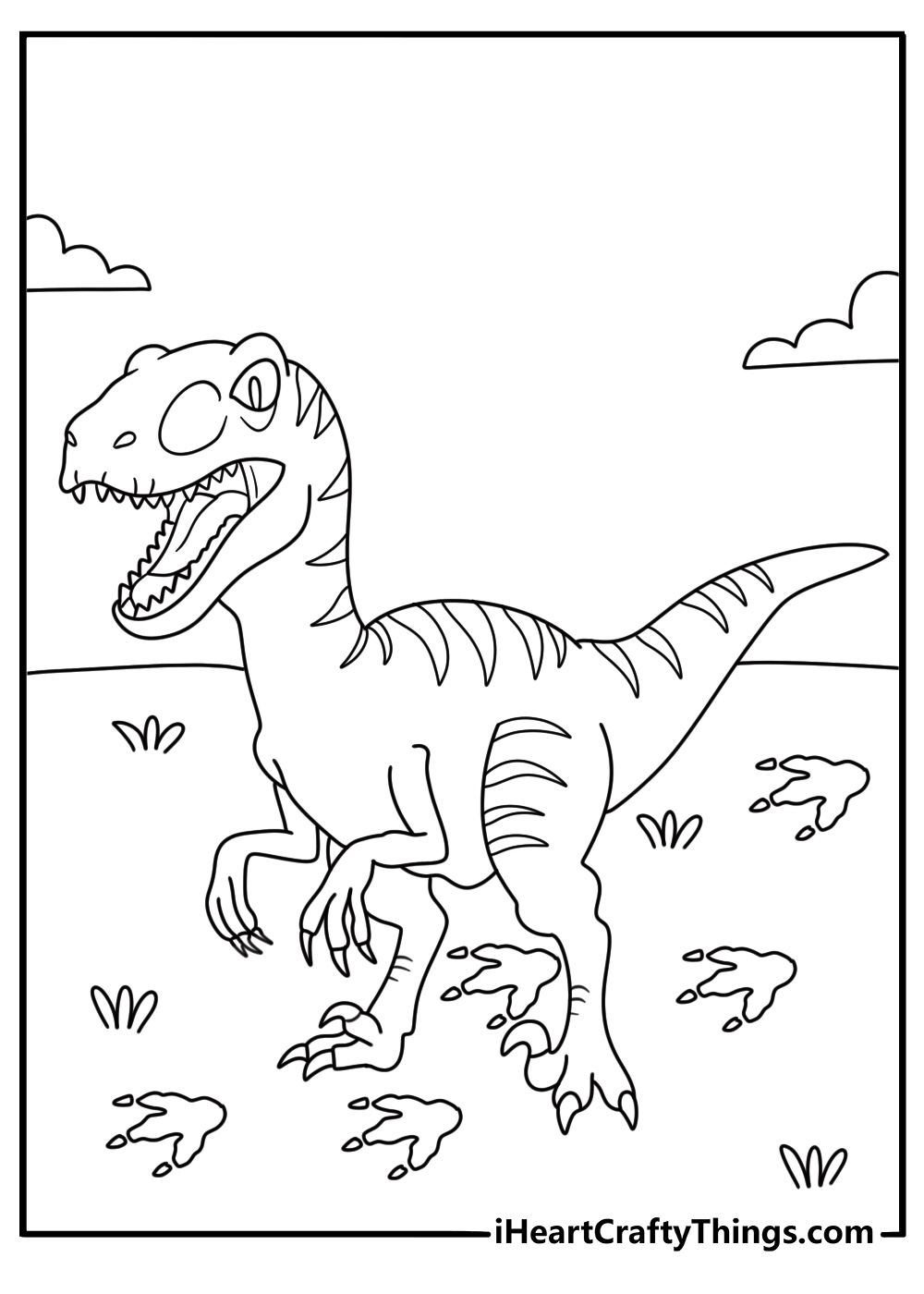 30 Velociraptor Coloring Pages (Printable PDFs For Free)