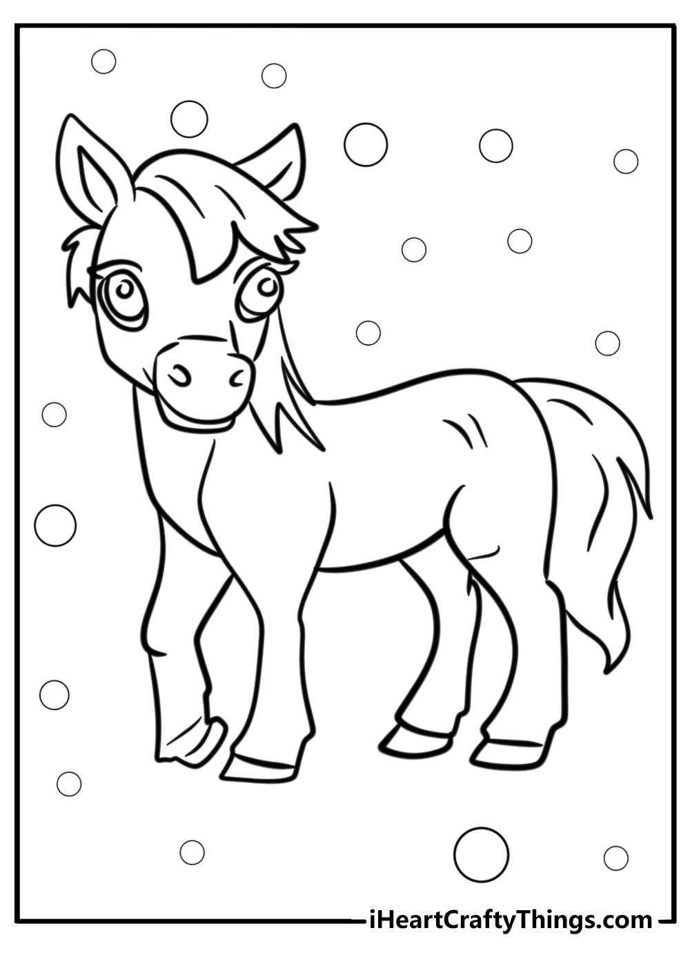 Baby horse coloring page