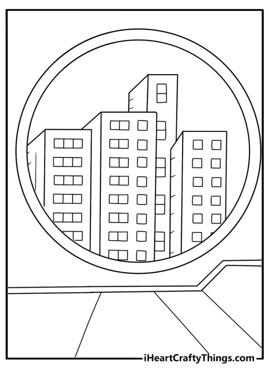 cute kawaii city coloring page rounded skyscraper shapes and bubbly windows download