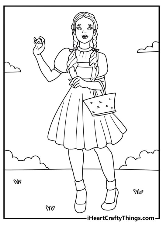 dorothy wizard of oz coloring page