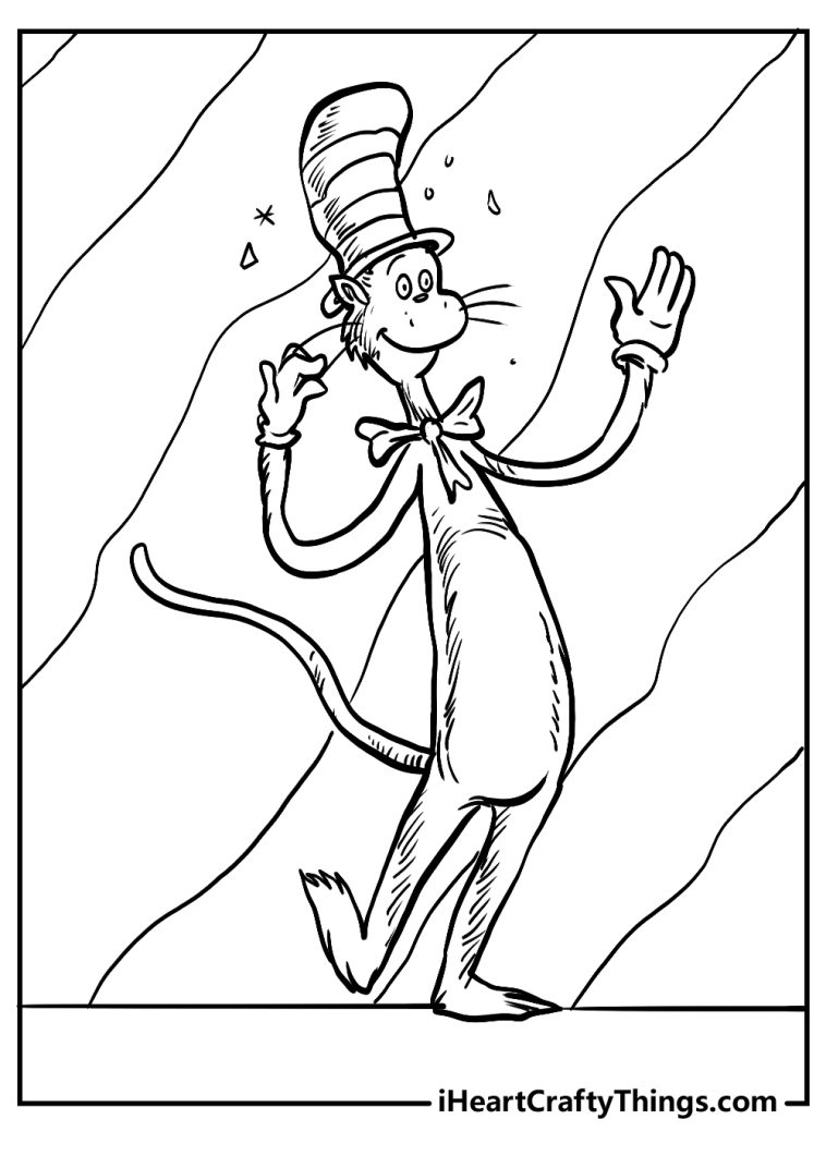 Cat In The Hat Coloring Pages (100% Free Printables)