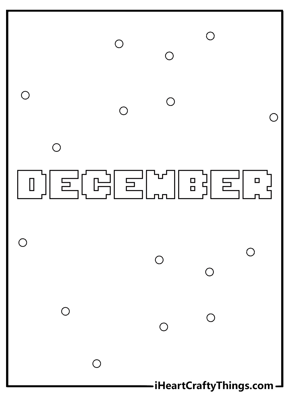 free printable featuring large december letters with knitted sweater patterns