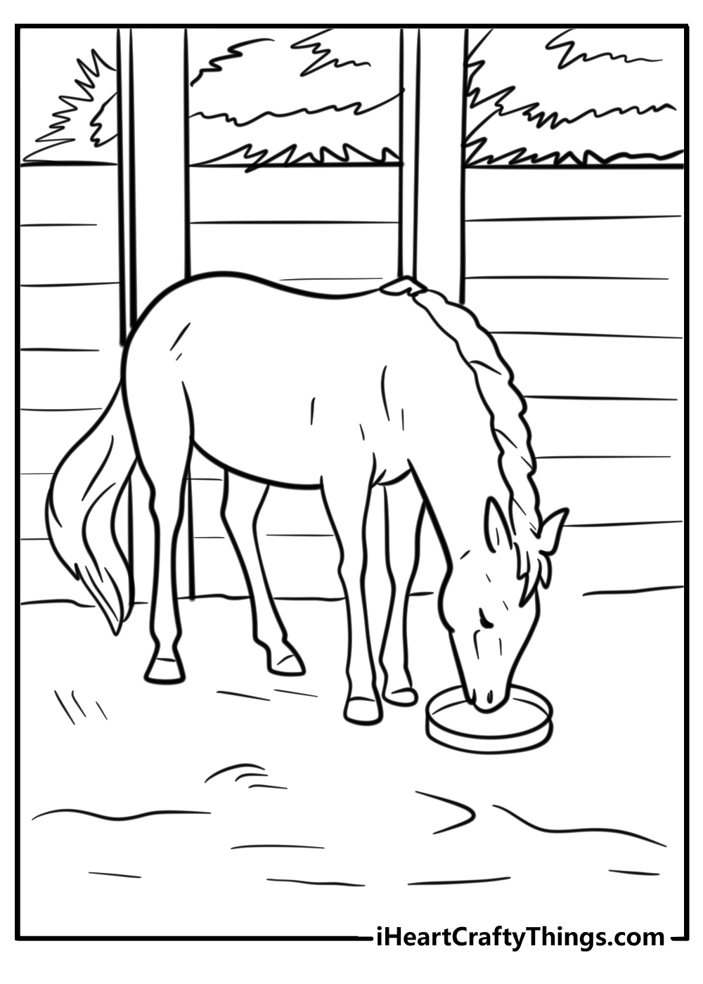 Horse farm coloring pages