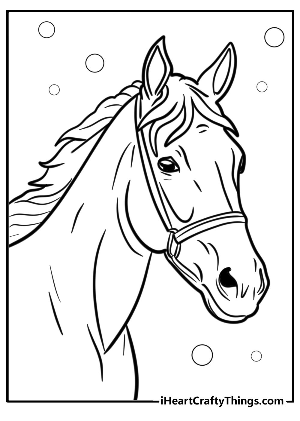 Horse head coloring pages