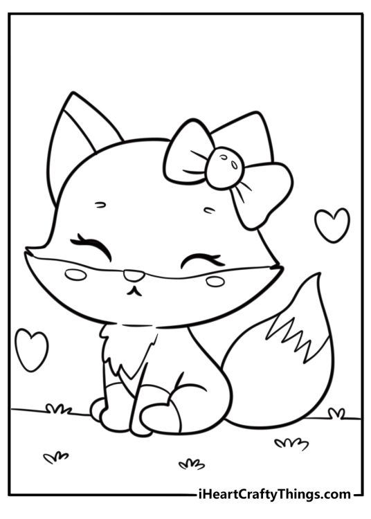 Kawall fox coloring pages