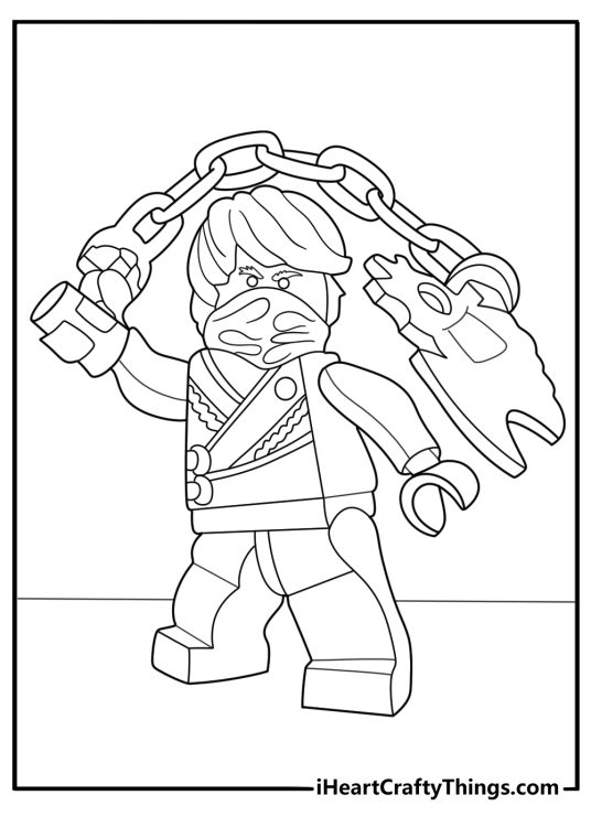 lego ninjago printable showing cole with earth element powers