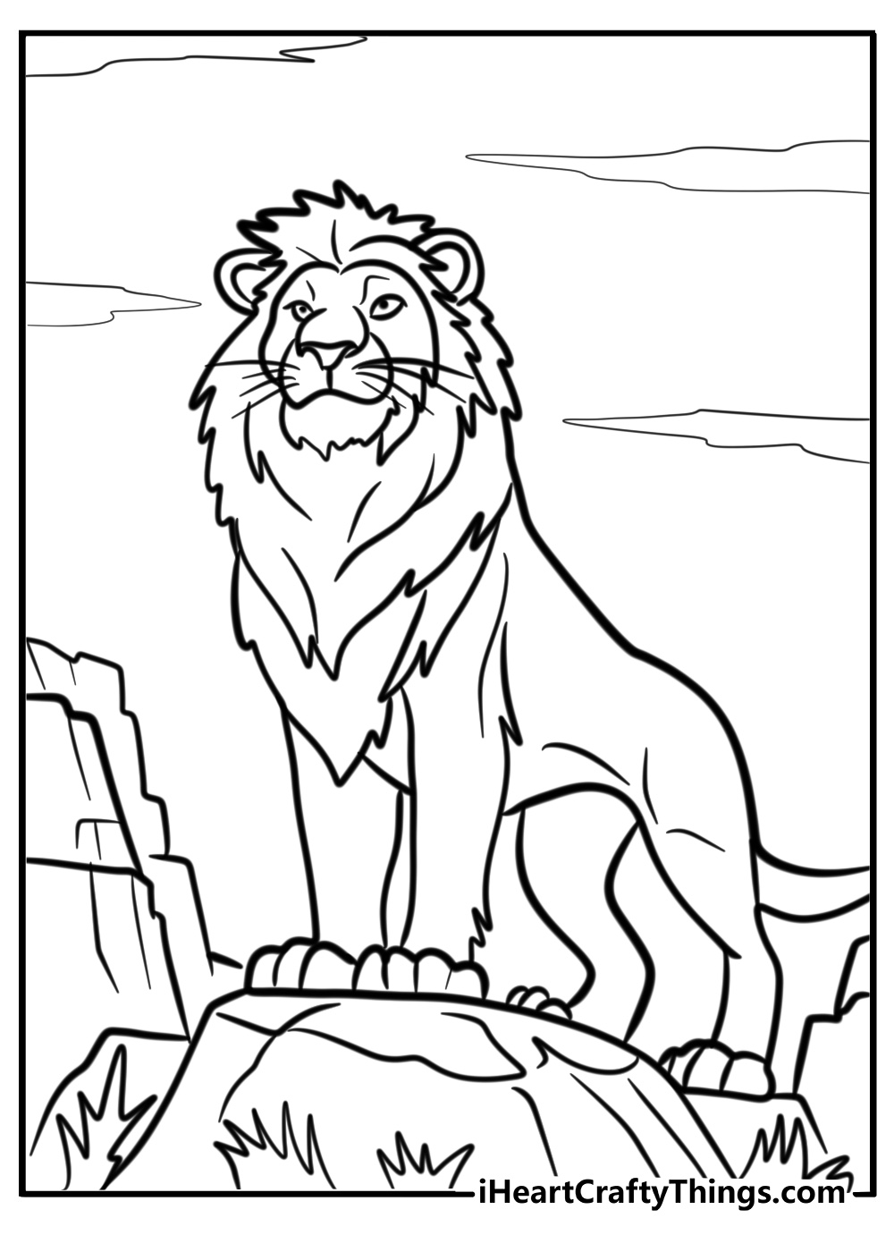 Lion coloring pages for adults