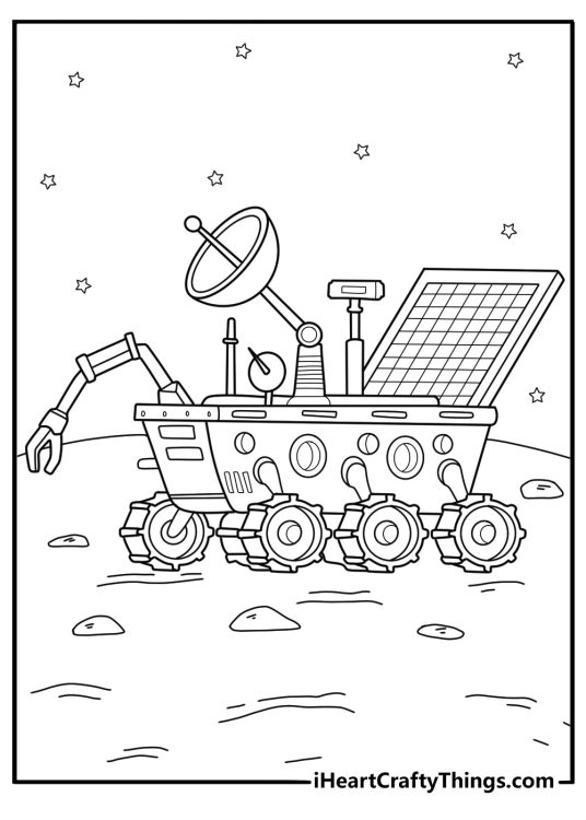lunar rover coloring sheet detailed for adults pdf