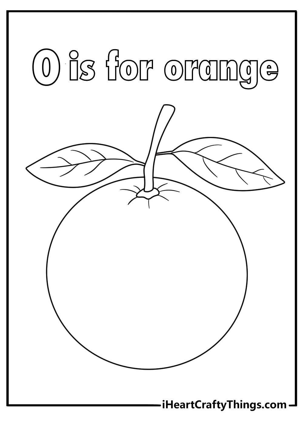 orange letter o coloring
