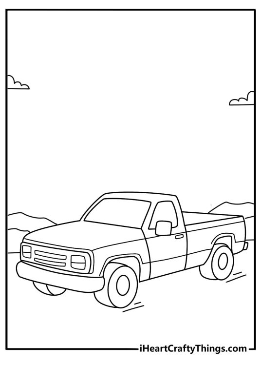 pickup truck coloring page free