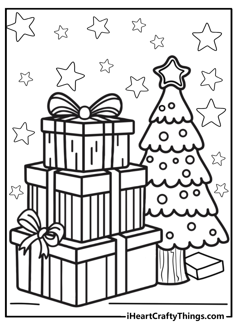 Presents coloring pages for christmas