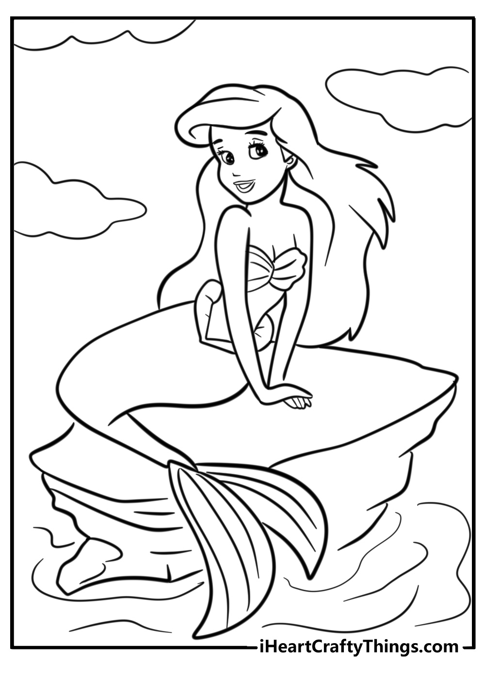 Printable little mermaid character