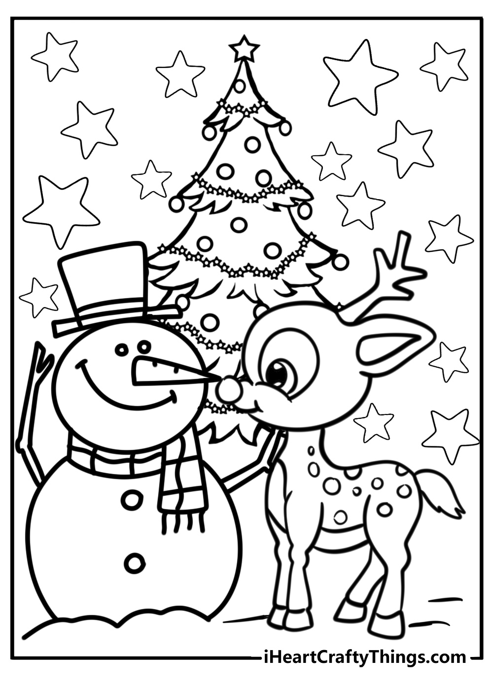 Rudolph coloring pages for christmas