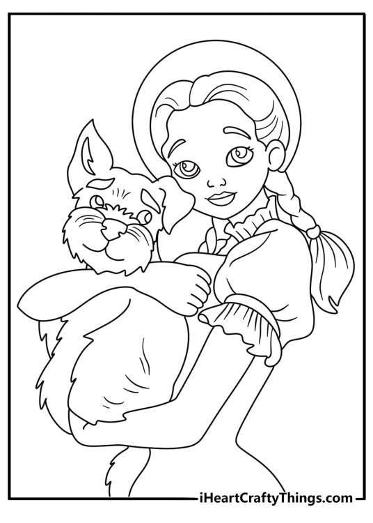 simple wizard of oz coloring pages