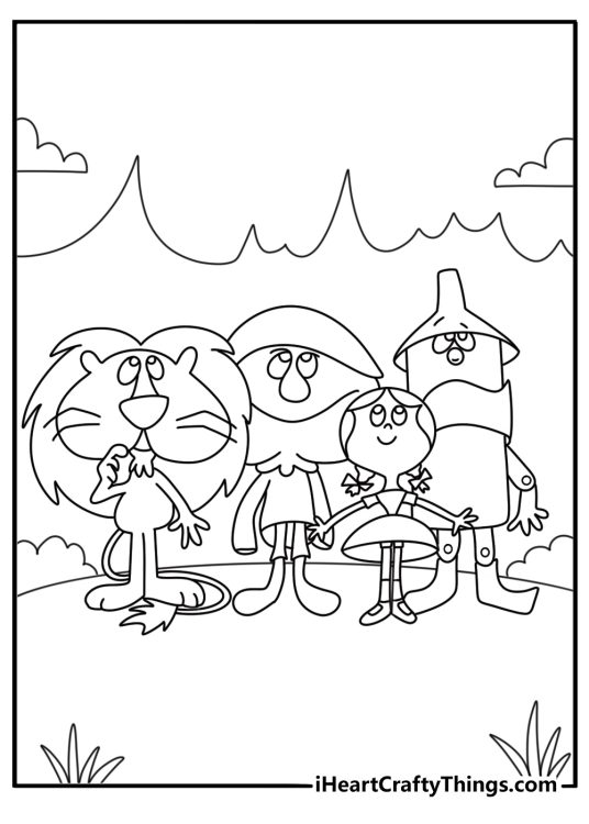 wizard of oz characters coloring pages
