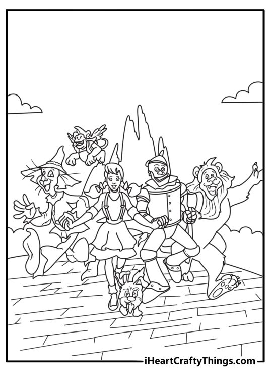 wizard of oz coloring pages for adults