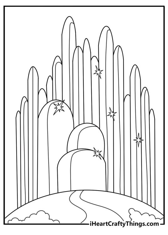 wizard of oz emerald city coloring pages