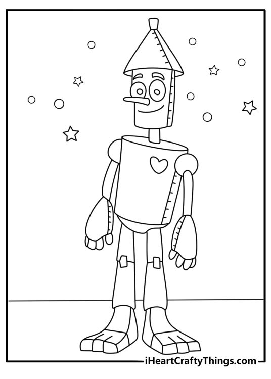 wizard of oz tin man coloring page