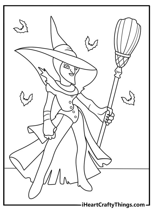wizard of oz witch coloring page