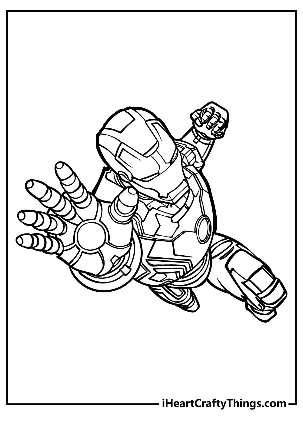 new iron man coloring sheet