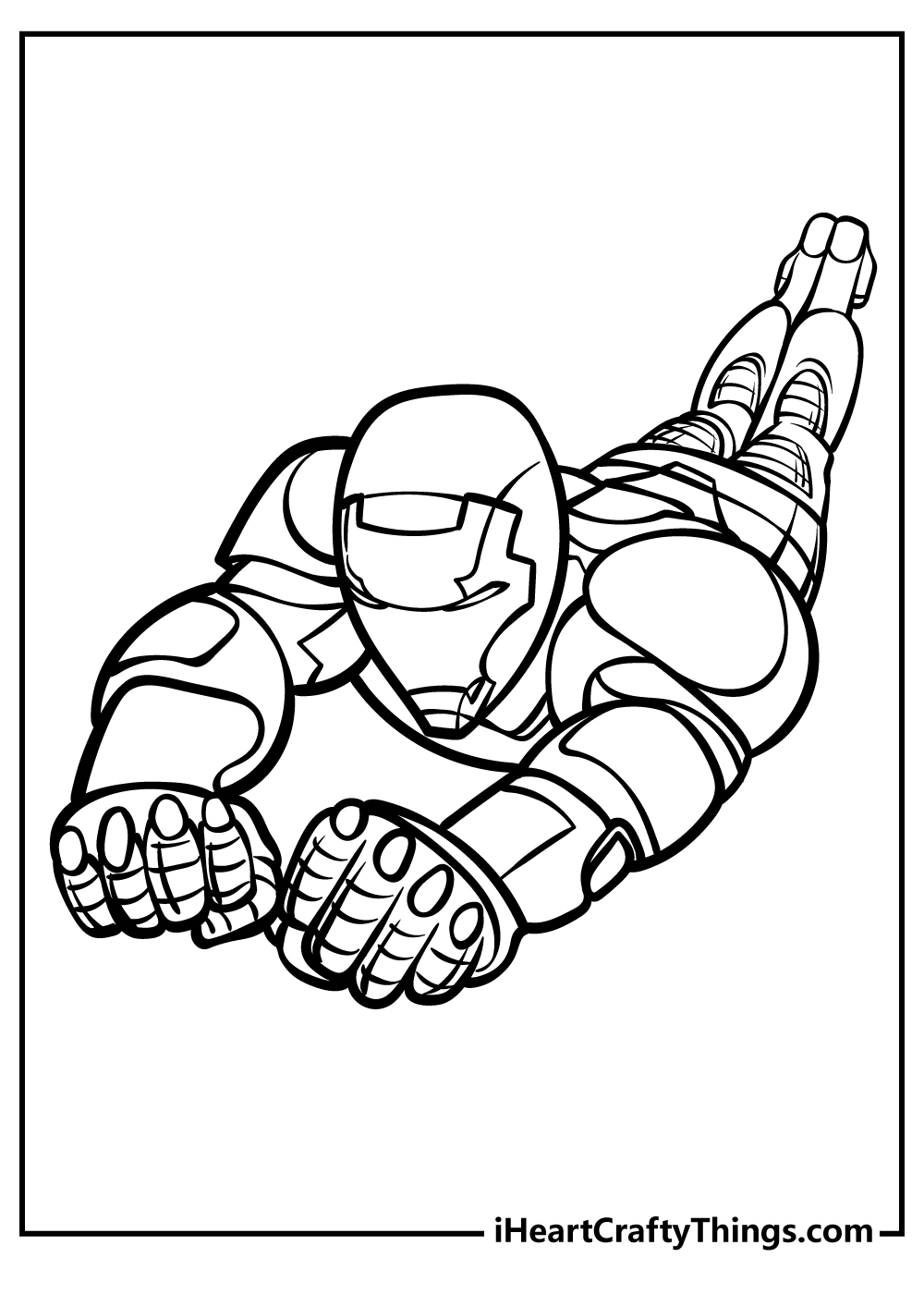 original iron man coloring printable