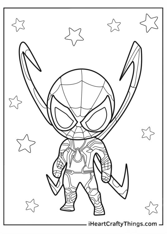 Baby Spider-Man With Iron Spider Armor