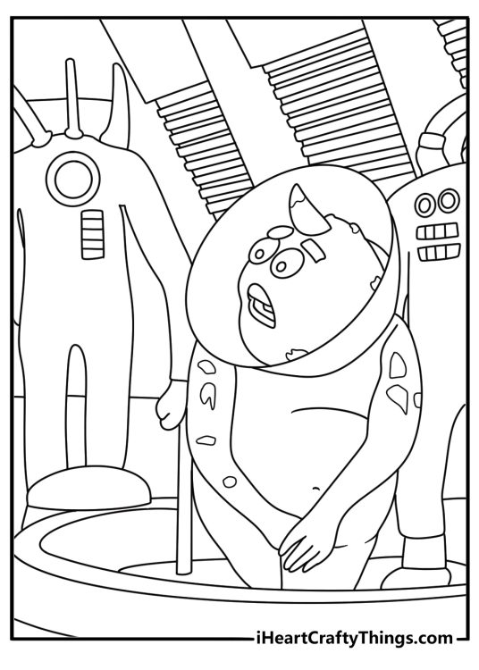 CDA agents inspect a contaminated sock in this Monsters Inc coloring page