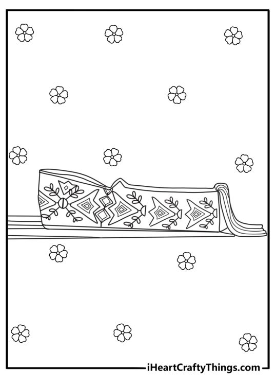 Cradleboard with patterned cover coloring sheet simple for kids