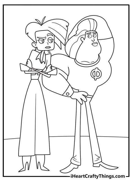 Donita Donata appears with Dabio in this Wild Kratts coloring page