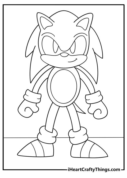 Easy Sonic the Hedgehog Coloring Sheet