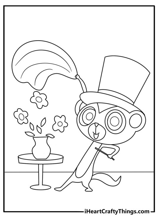 Free Littlest Pet Shop printable of Sunil Nevla performing a stage act with a scarf