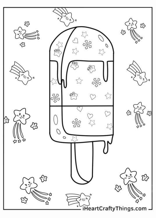 Icy Pole Coloring Page For Kids