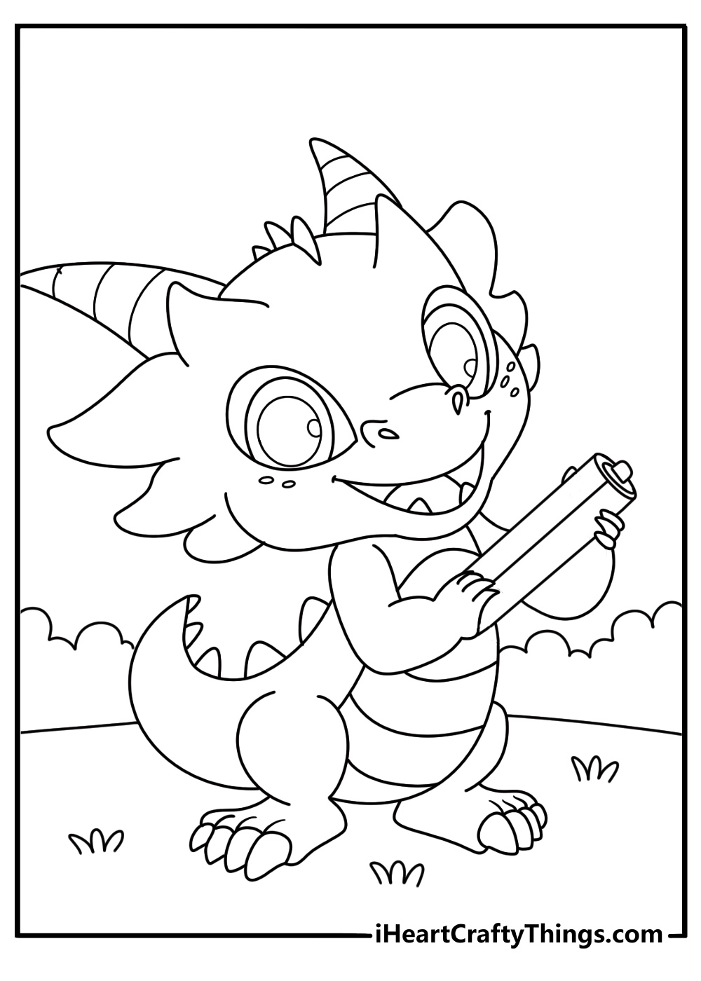 Nazboo carries a small magic scroll in this simple coloring page