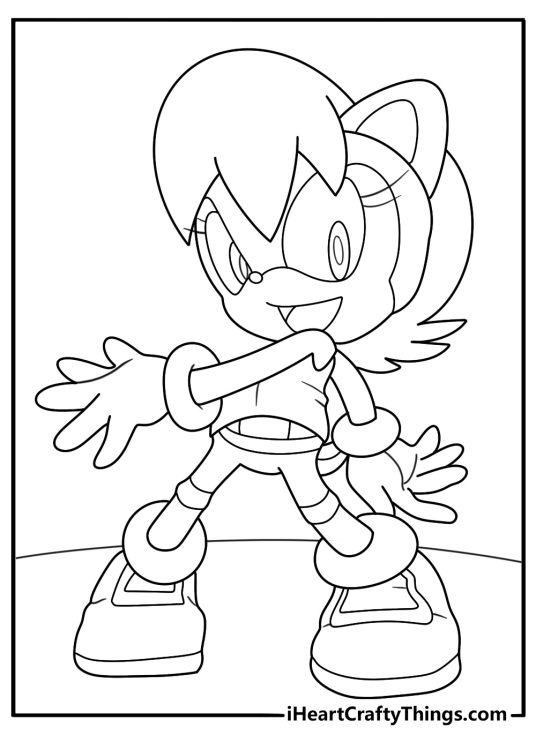 Sally Acorn Character Coloring Sheet Printable