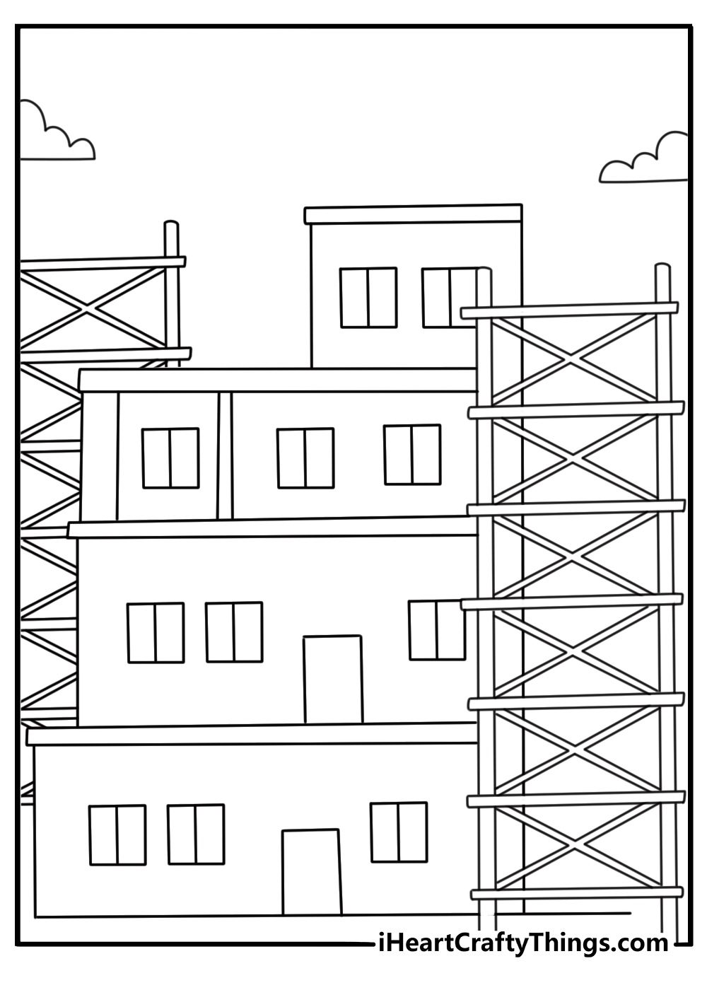 Structures Colouring In 30 Free Construction Coloring Pages (Easy PDF Printables)