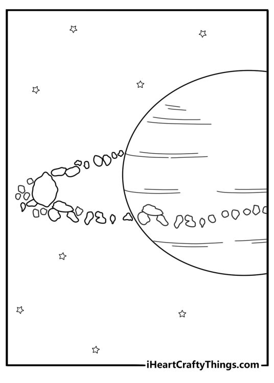 Sleek rocket threading the rings of Saturn detailed coloring printable for teens