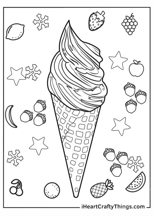 Soft Serve Ice Cream In Waffle Cone